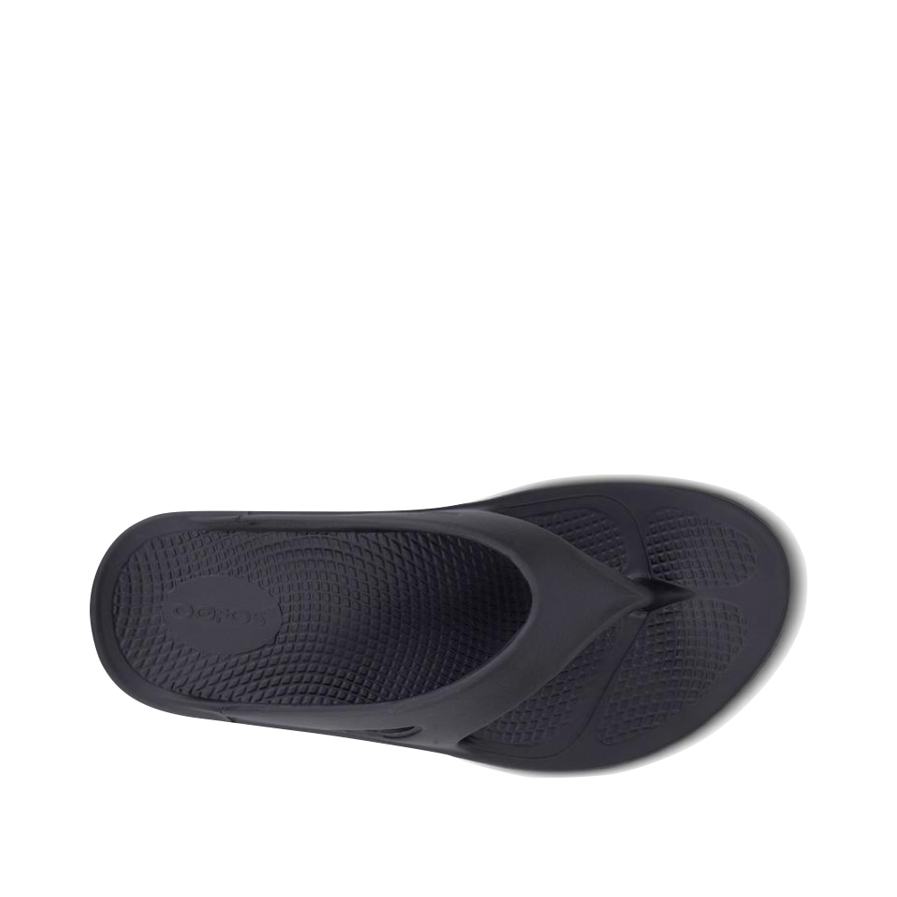 Top-down view of OOfos OOriginal Thong Sandal for unisex.