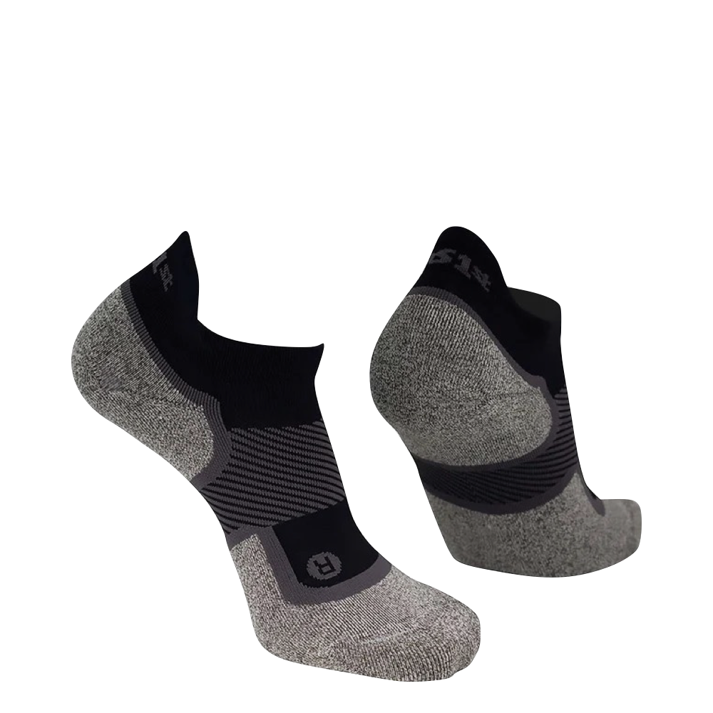 Side and heel view of OS1st The Pickleball No Show Sock.