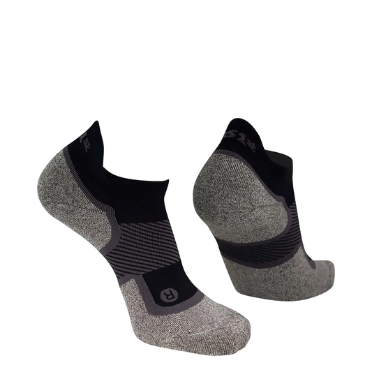 Side and heel view of OS1st The Pickleball No Show Sock.