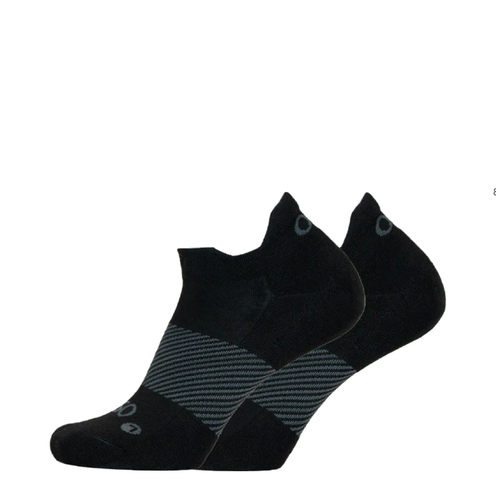 Side (left) view of OS1st Wicked Comfort No Show Socks.