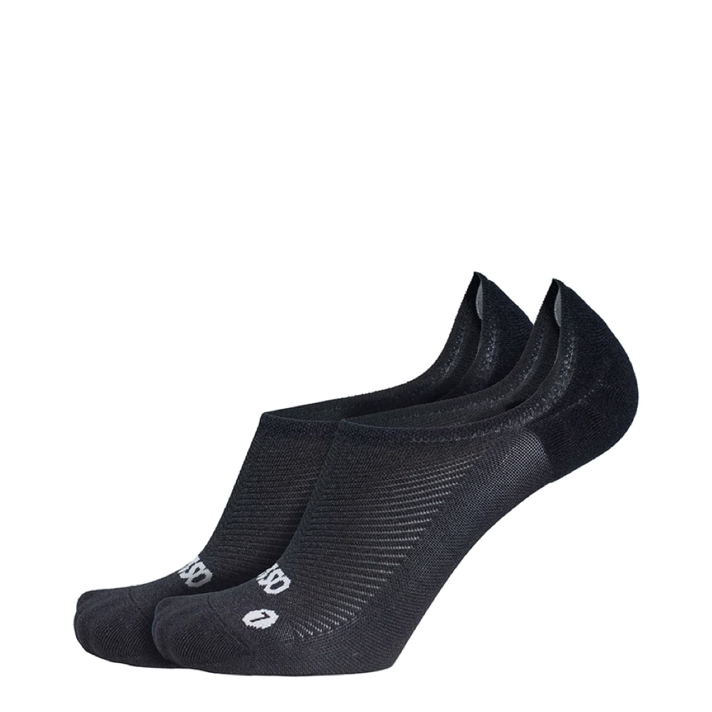 Side (left) view of OS1st Nekkid Comfort No Show Socks for women.