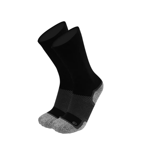 Side (left) and top view of OS1st Wellness Performance Crew Socks for women.