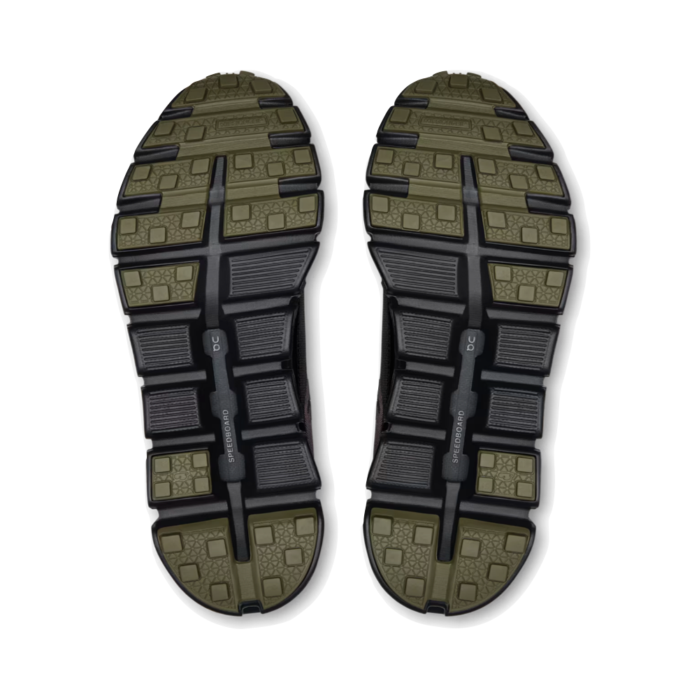 Bottom view of On Cloud 6 Geo Waterproof for women.