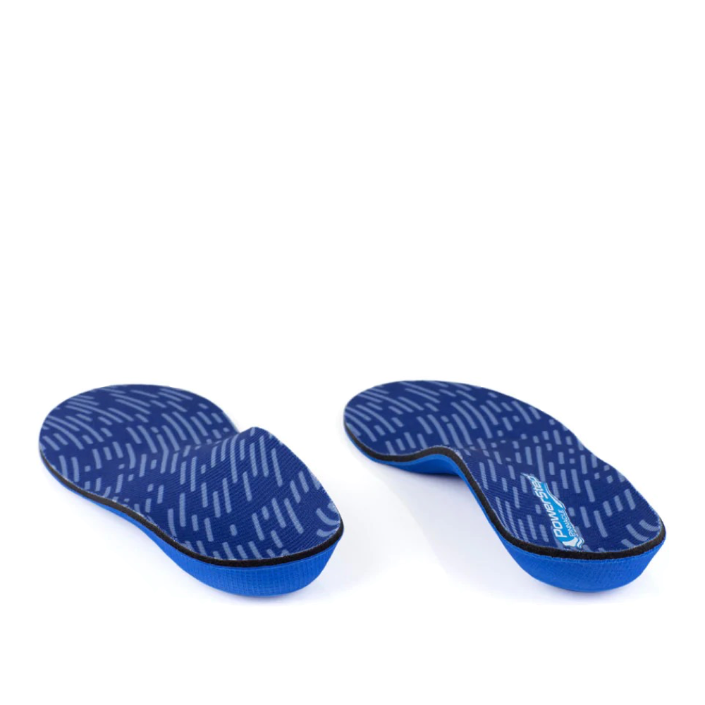Back and front view of Powerstep Pinnacle Full Arch Insole.