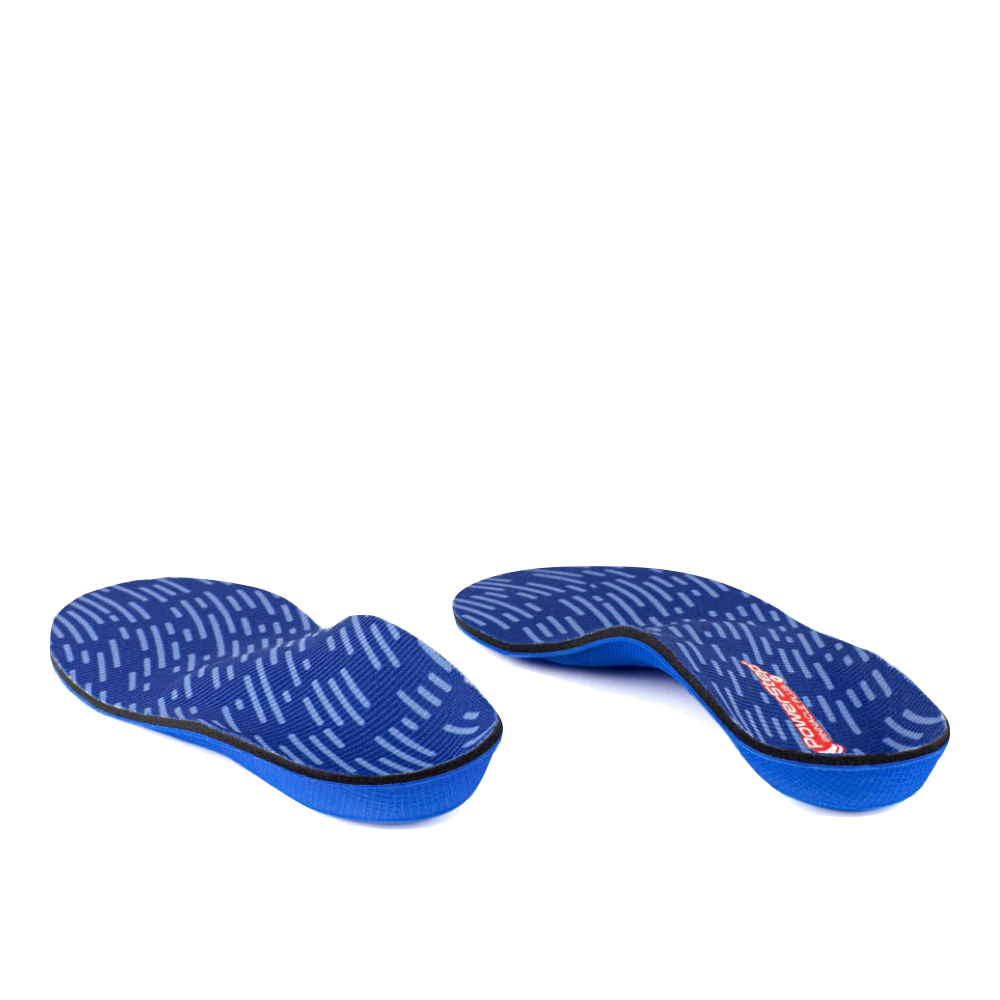 Back and front view of Powerstep Pinnacle Plus Metatarsal Insole.