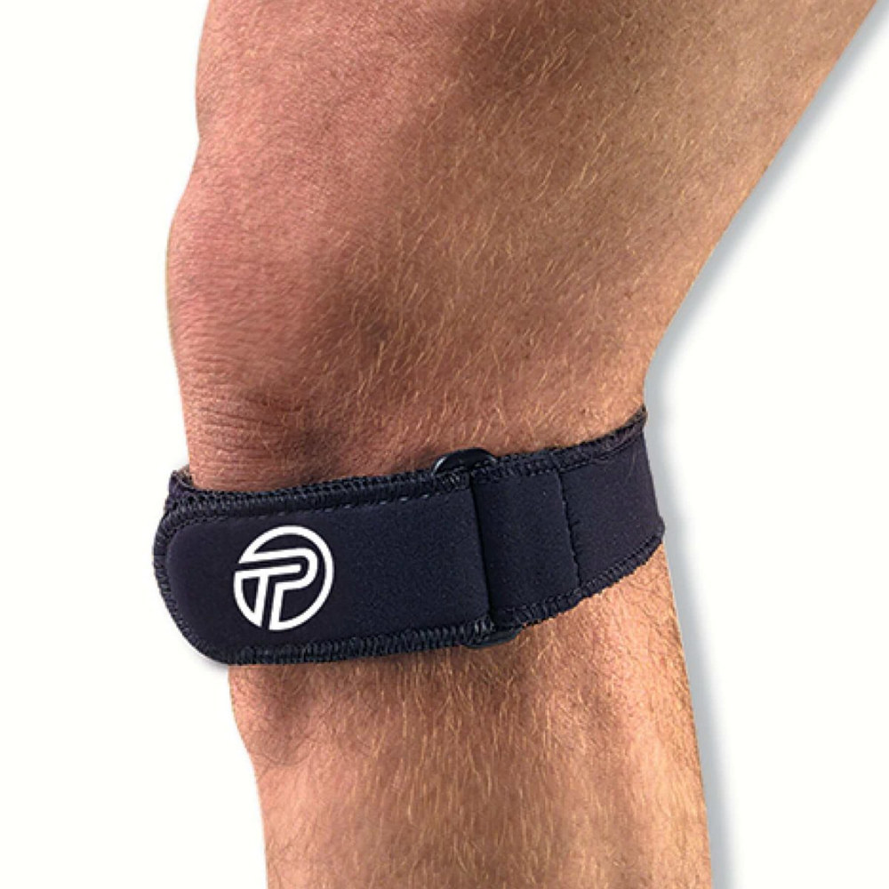 Front and model view of Pro Tec Knee Pro Tec Patellar Tendon Strap.