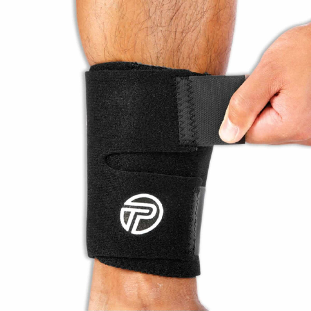 Front and model view of Pro Tec Shin Splints Compression Wrap.