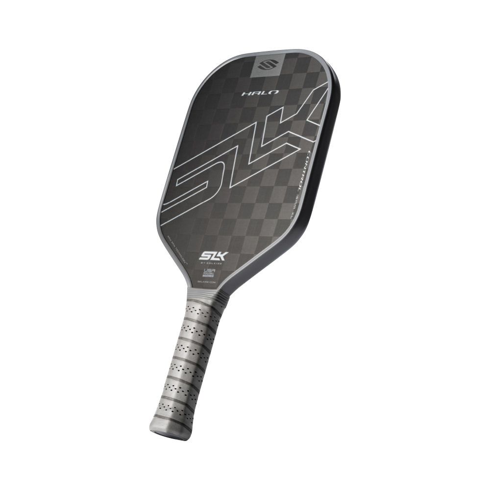 Front and side view of SLK by Selkirk Halo Control XL Pickleball Paddle.