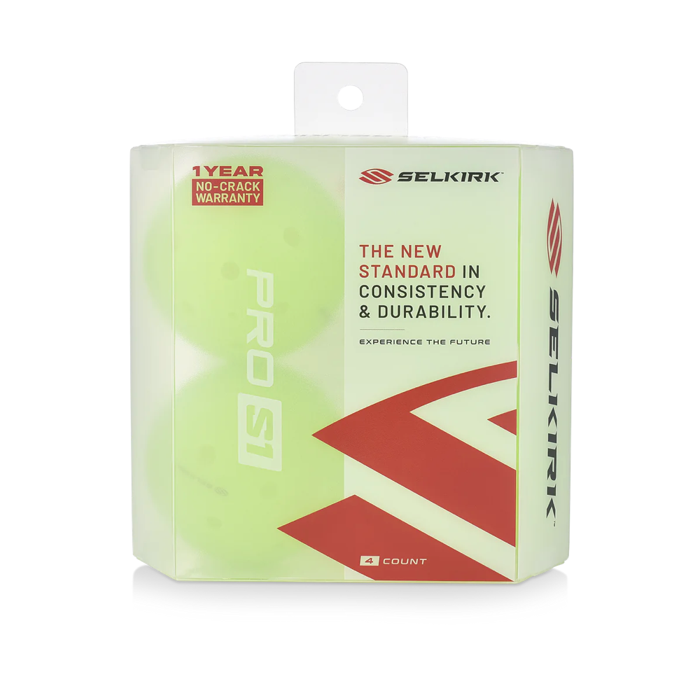 Front Packaging view of Selkirk Pro S1 Pickleball Balls.