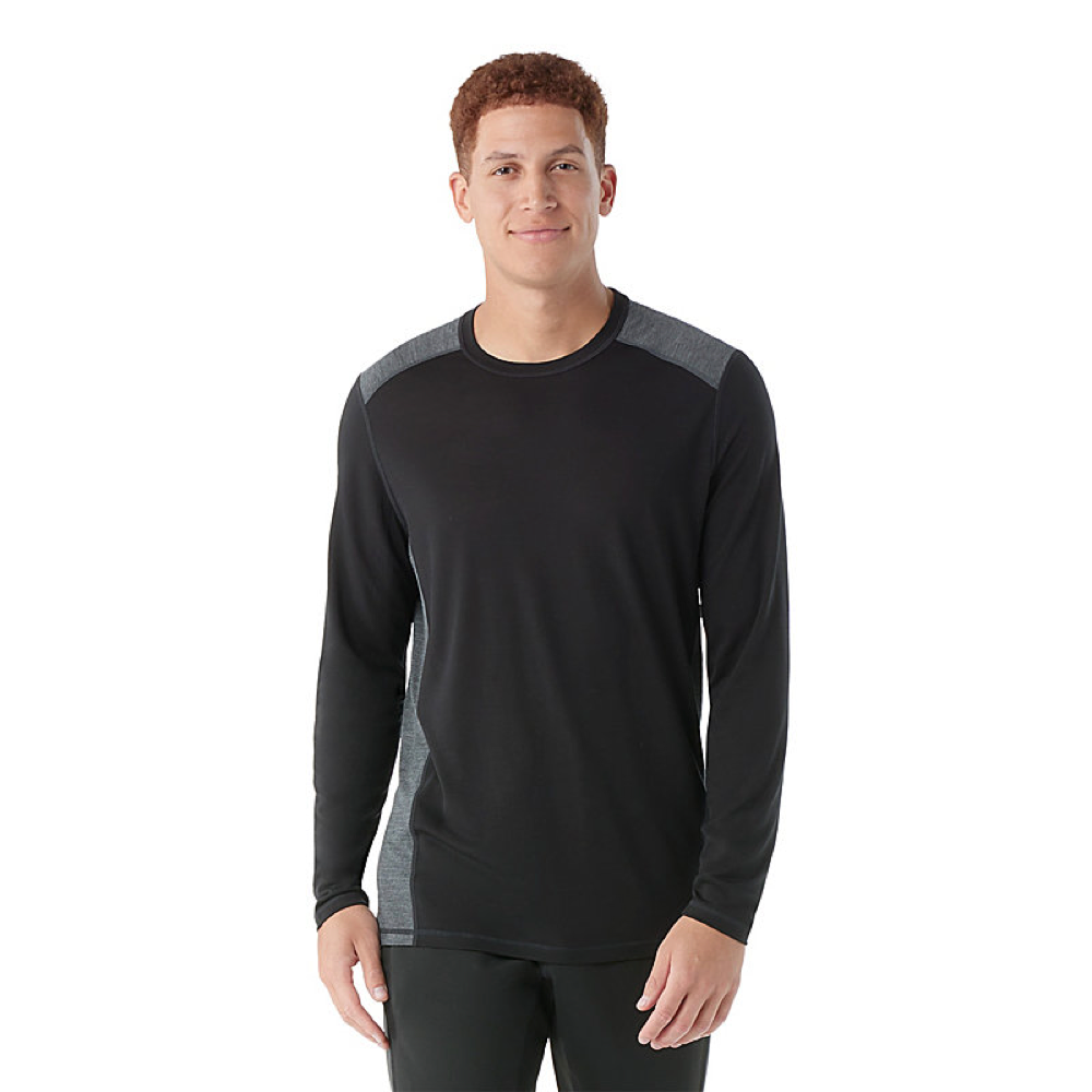 Model view of Smartwool Active Long Sleeve Tech Tee for men.