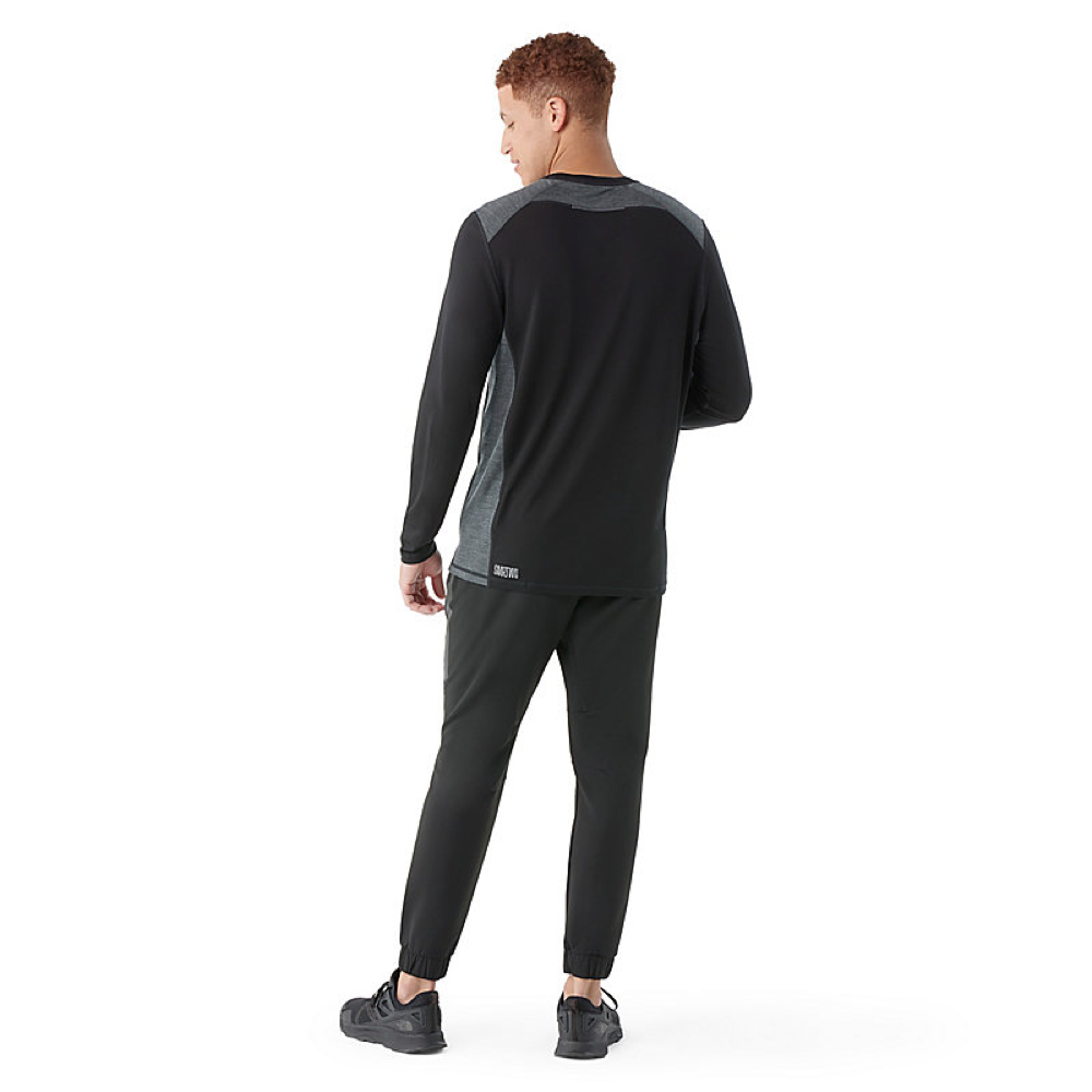 Model view of Smartwool Active Long Sleeve Tech Tee for men.