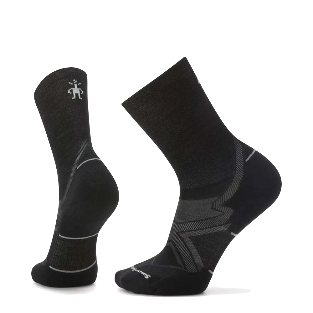 Side and bottom view of Smartwool Run Cold Weather Crew Socks for men.