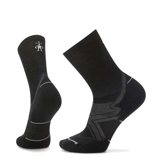 Side and bottom view of Smartwool Run Cold Weather Crew Socks for men.