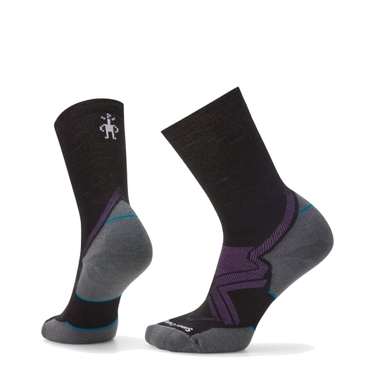 Side (left) and bottom view of Smartwool Run Cold Weather Crew Socks for women.