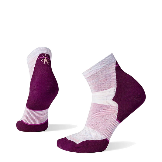 Smartwool Women's Run Targeted Cushion Ankle Socks in Purple Eclipse