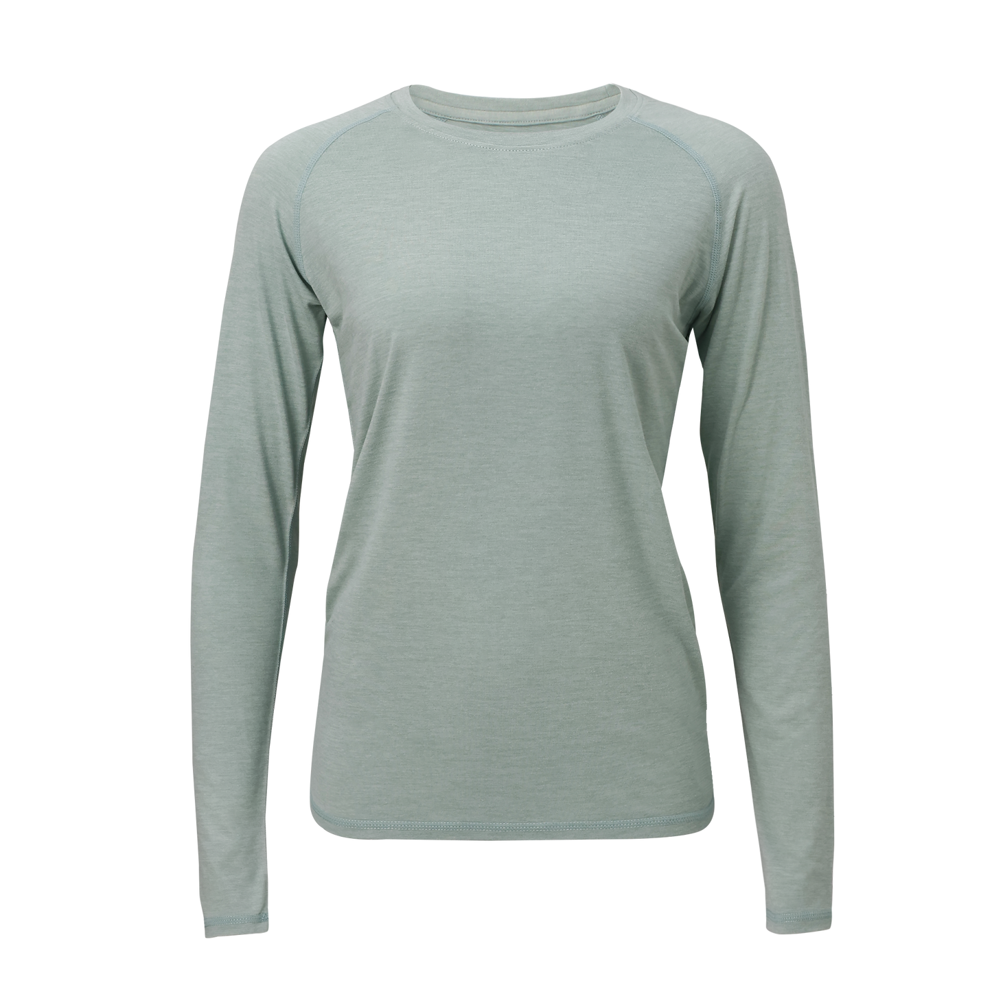 Mitten Running Co. Women's Performance Tech Long Sleeve Shirt in Frosty Green