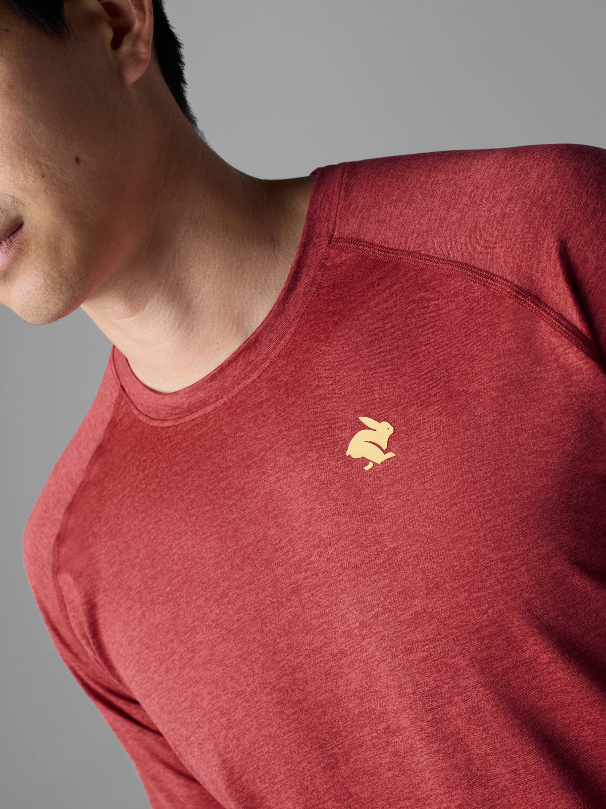 Rabbit Men's EZ Tee LS in Garnet