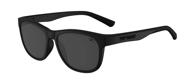 Tifosi Swank Sunglasses in Blackout Frame + Smoke Tint Lenses
