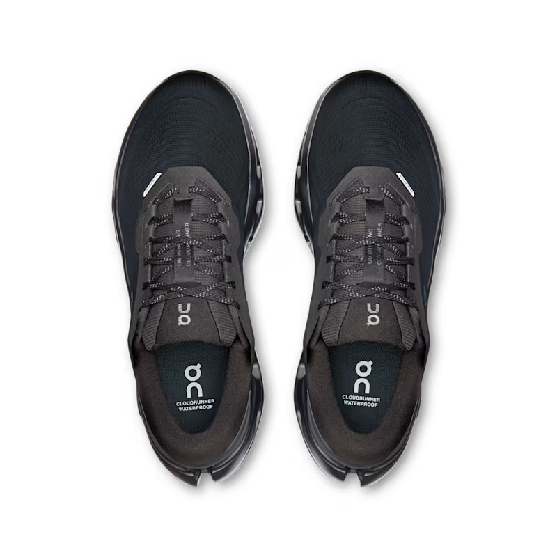 On Men's Cloudrunner 3 Waterproof Sneaker in Black/Black