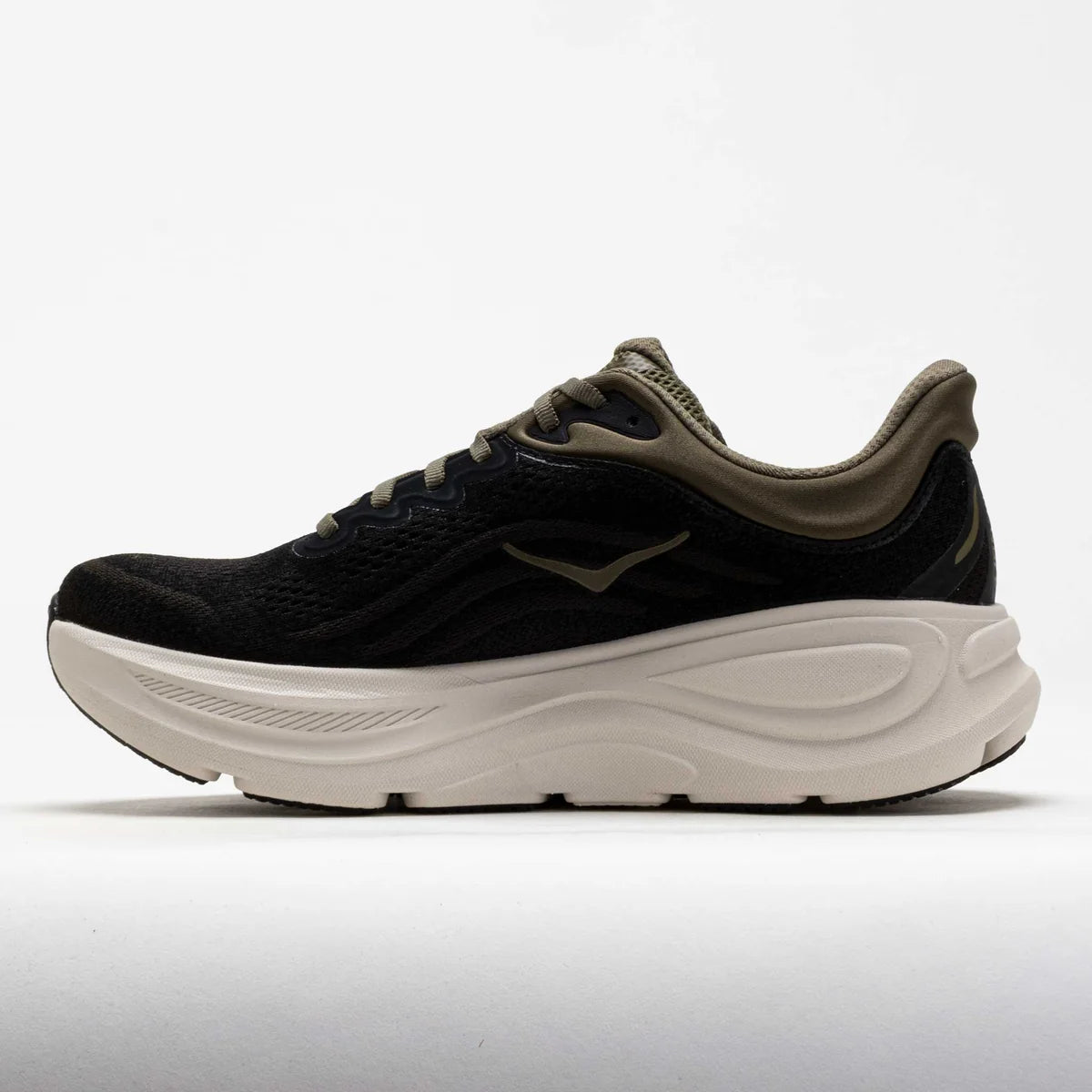 Hoka Men's Bondi 9 Sneaker in Black/River Rock Grey