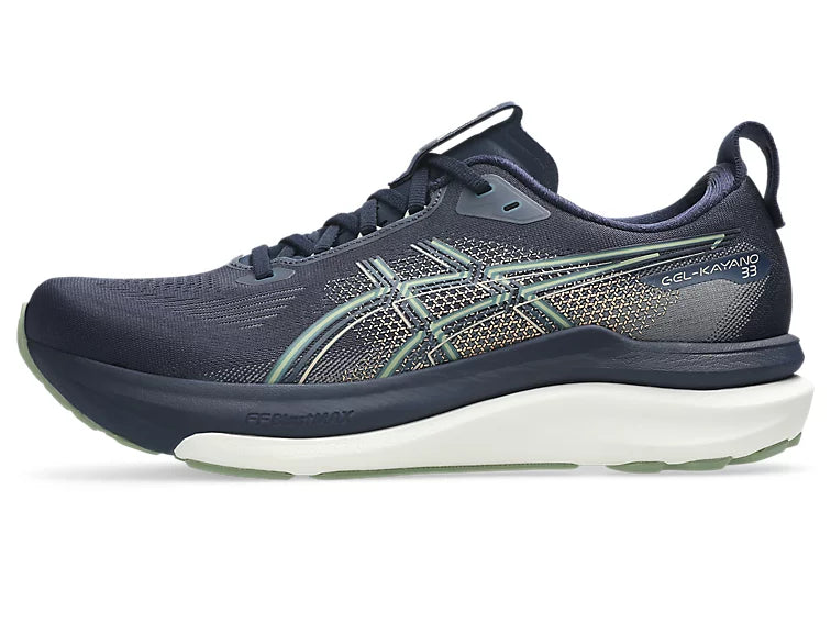 Asics Men's Gel-Kayano 33 Sneaker in Midnight/Khaki Green