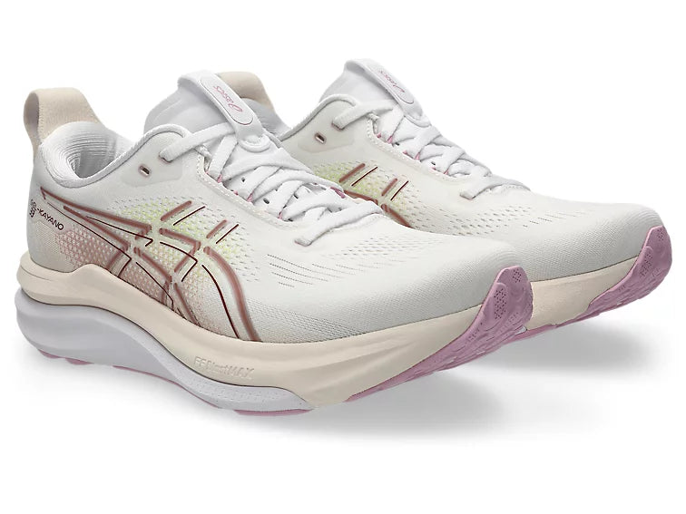 Asics Women's Gel-Kayano 33 Sneaker in White/Hazy Lilac