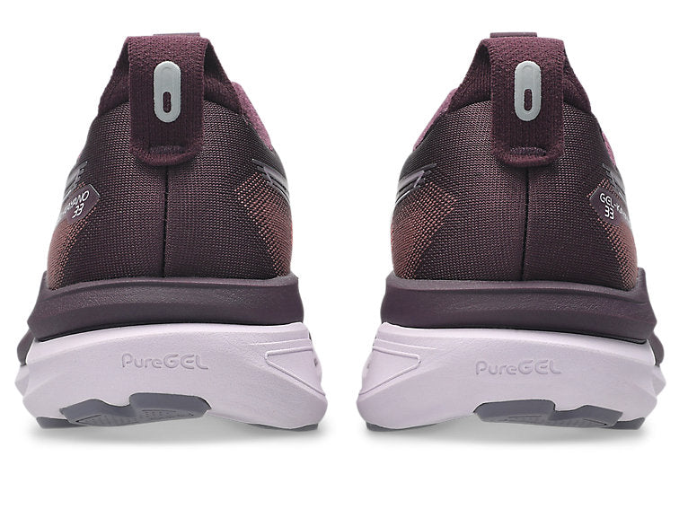 Asics Women's Gel-Kayano 33 Sneaker in Dark Aubergine/Dahlia
