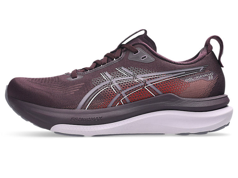 Asics Women's Gel-Kayano 33 Sneaker in Dark Aubergine/Dahlia