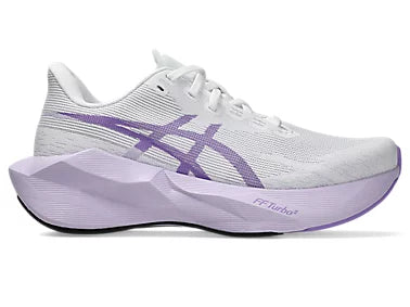 Asics Women's Novablast 6 Sneaker in White/Murasaki