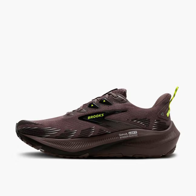 Brooks Men's Ghost Trail Sneaker in Brown/Black/Nightlife