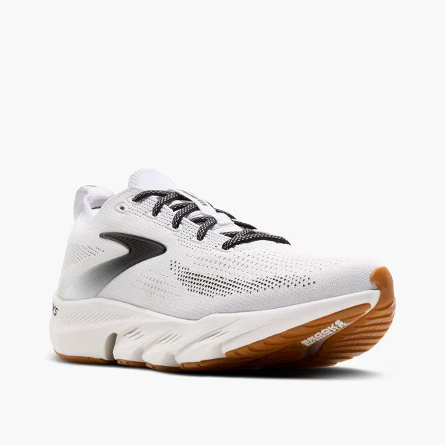 Brooks Men's Glycerin Flex Sneaker in White/Black/Gum