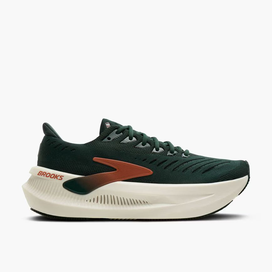 Brooks Men's Glycerin Max 2 Sneaker in Dark Spruce/Bombay Brown/Clear