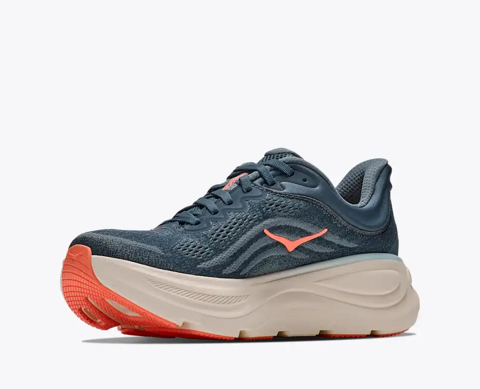 Hoka Women's Bondi 9 Sneaker in Faded Navy/Slate Blue