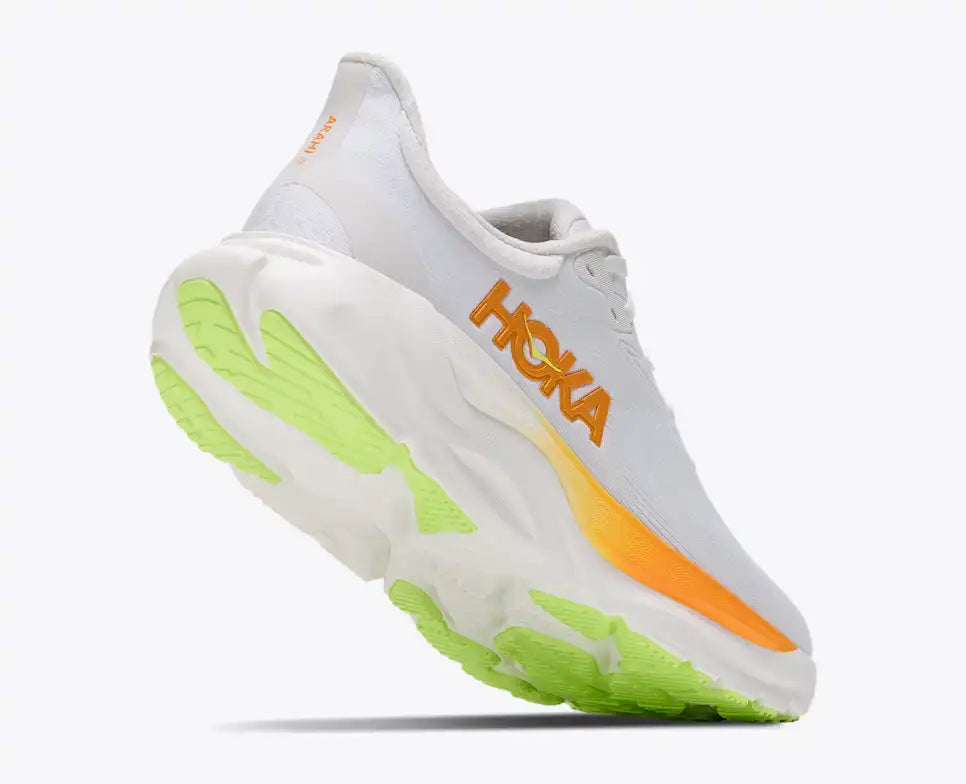 Hoka Women's Arahi 8 Sneaker in Frost/Solar Flare