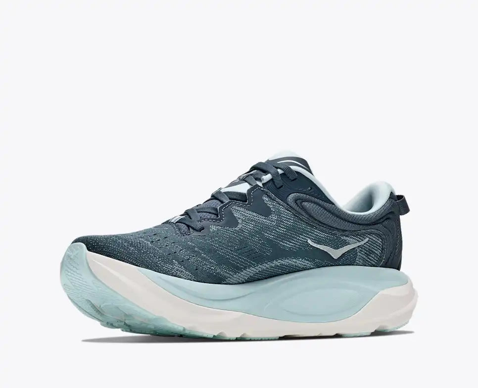 Hoka Women's Gaviota 6 Sneaker in Faded Navy/Glimmering Blue