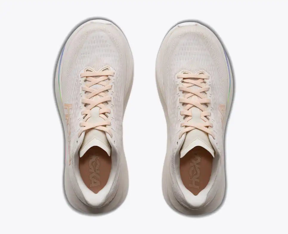 Hoka Women's Mach 7 Sneaker in Oat Milk/Alabaster