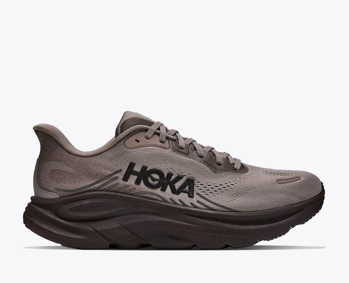Hoka Men's Clifton 11 Sneaker in Boulder Grey/Pebble Grey