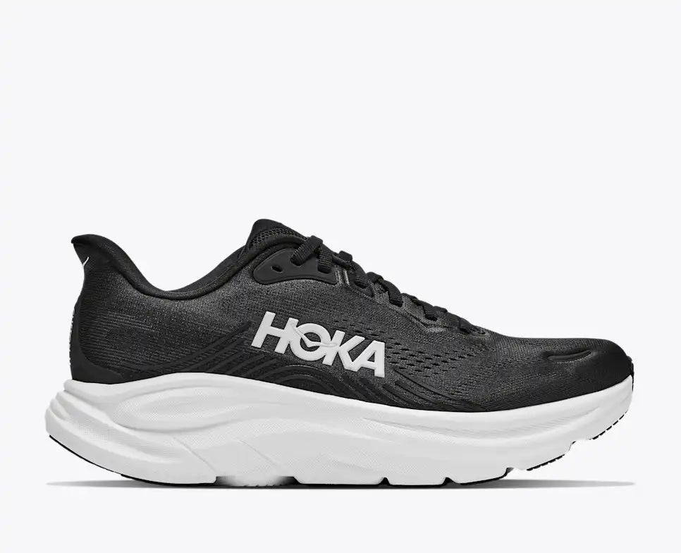 Hoka Women's Clifton 11 Sneaker in Black/White