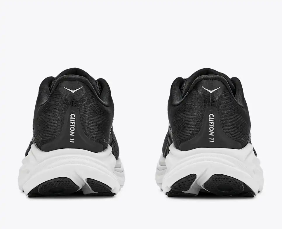 Hoka Women's Clifton 11 Sneaker in Black/White