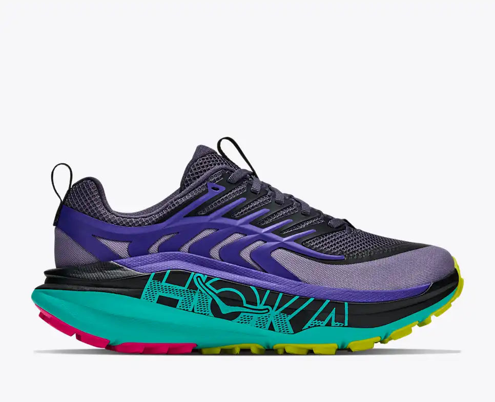 Hoka Women's Stinson 8 Sneaker in Squid Ink/Electric Aqua