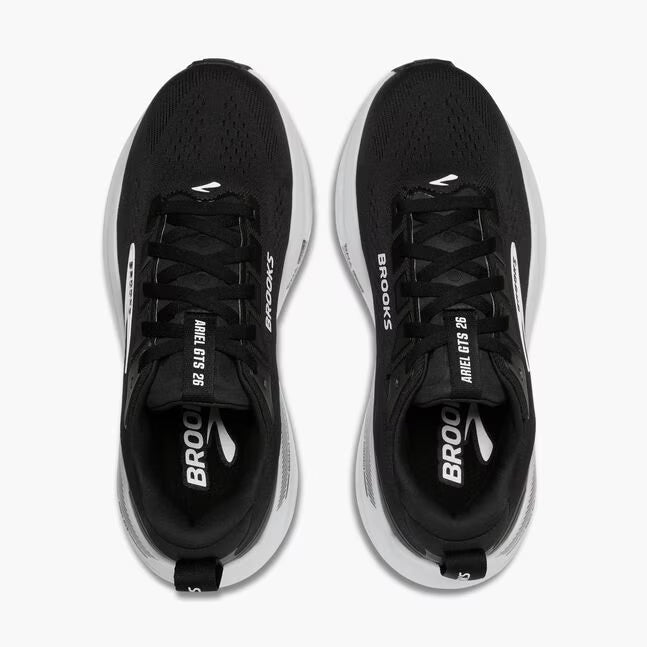 Brooks Women's Ariel GTS 26 Sneaker in Black/Grey/White