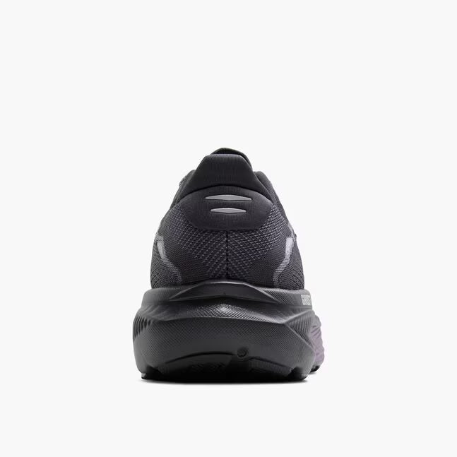 Brooks Women's Ghost 18 Sneaker in Ebony/Folkstone/Metallic