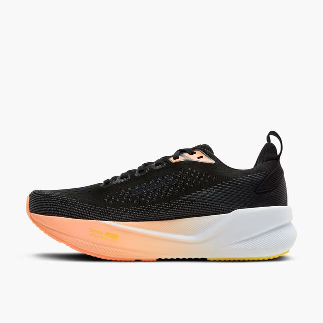 Brooks Women's Ghost Max 4 Sneaker in Black/Folkstone/Cyber Peach