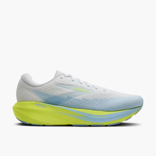 Brooks Women's Ghost Amp Sneaker in White/Blue/Nightlife