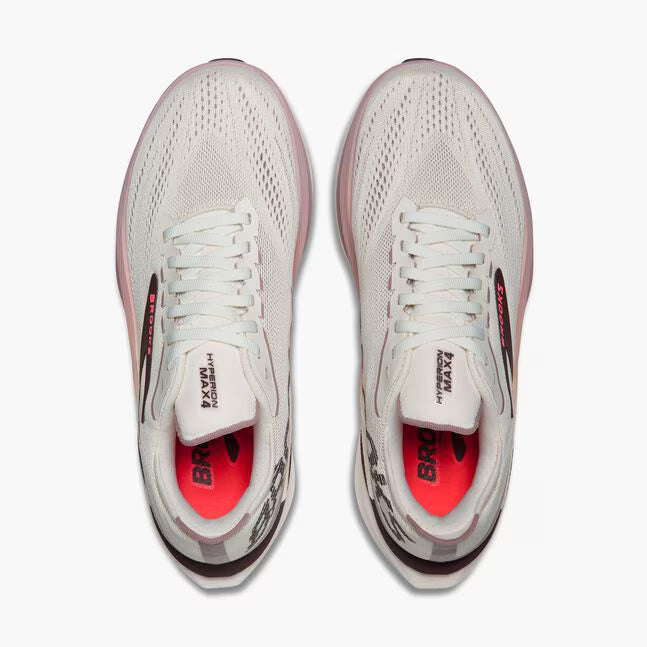Brooks Women's Hyperion Max 4 Sneaker in Coconut/Raisin/Pink