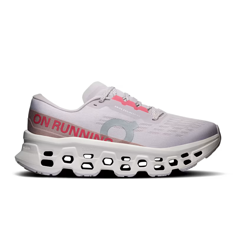 On Women's Cloudmonster 3 Sneaker in Ether/Ivory