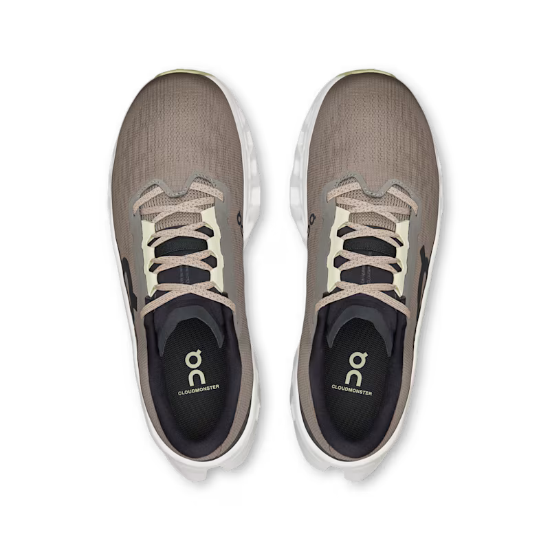 On Women's Cloudmonster 3 Sneaker in Cinder/Ivory