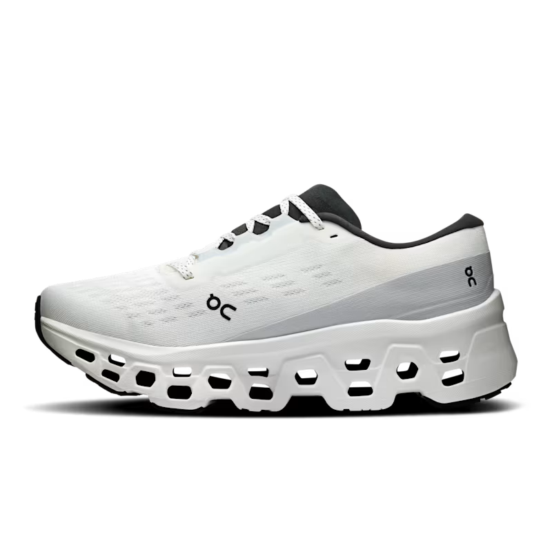 On Women's Cloudmonster 3 Sneaker in White/White