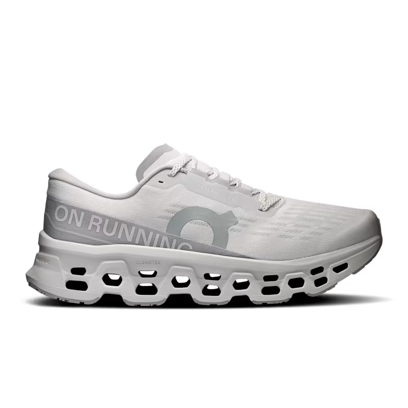 On Men's Cloudmonster 3 Sneaker in Wolf/Wolf