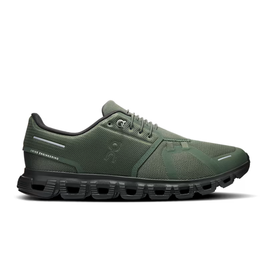 On Men's Cloud 6 Sneaker in Thyme/Espresso
